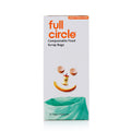 The Full Circle Compostable Food Scrap Bags - 4-Gallon box features a smiling face made of food scraps and eggshells, displays a green bag at the bottom, and contains 25 eco-friendly compostable bags.