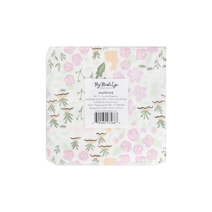 Garden Scatter Paper Cocktail Napkin