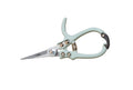 Discover Modern Sprouts sleek Pruning Shears in silver and light green. With a curved handle, small spring mechanism, and convenient locking hook, these stylish garden clippers are perfectly isolated on a white background, making them your ultimate gardening companion.